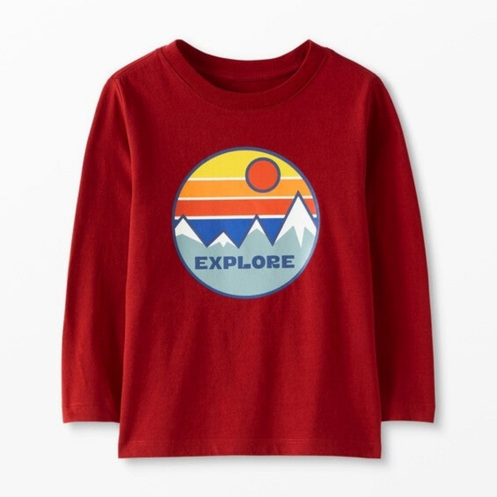 Hanna Andersson 2T Long Sleeve Tees with Space Graphics